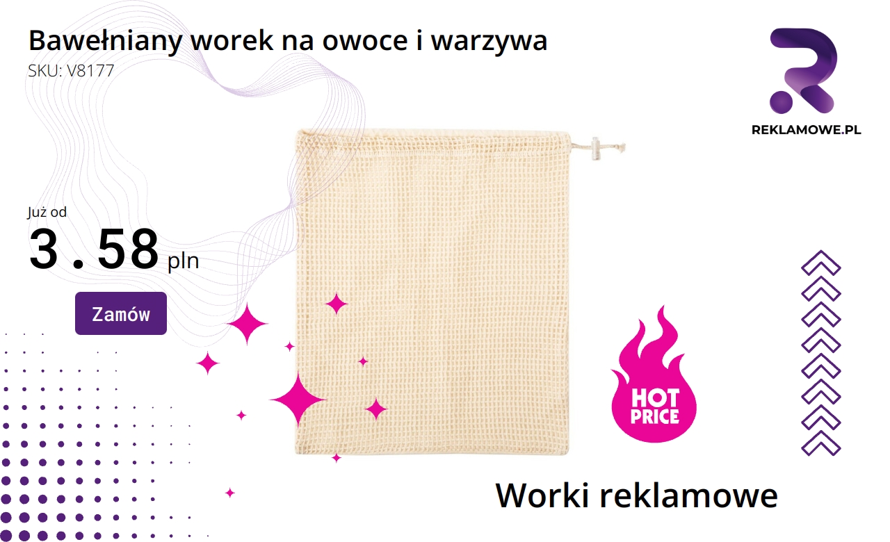 Bawełniany worek na owoce i warzywa