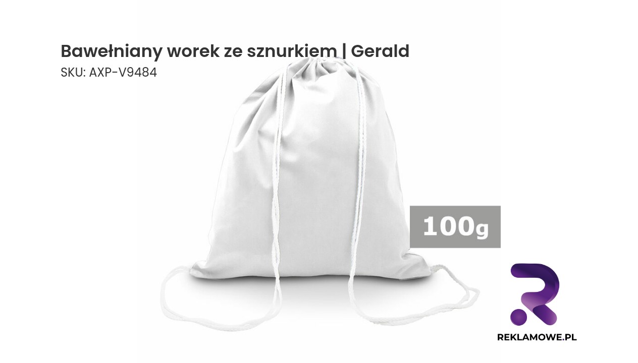 Bawełniany worek ze sznurkiem | Gerald Bawełniany worek ze sznurkiem marki Gerald