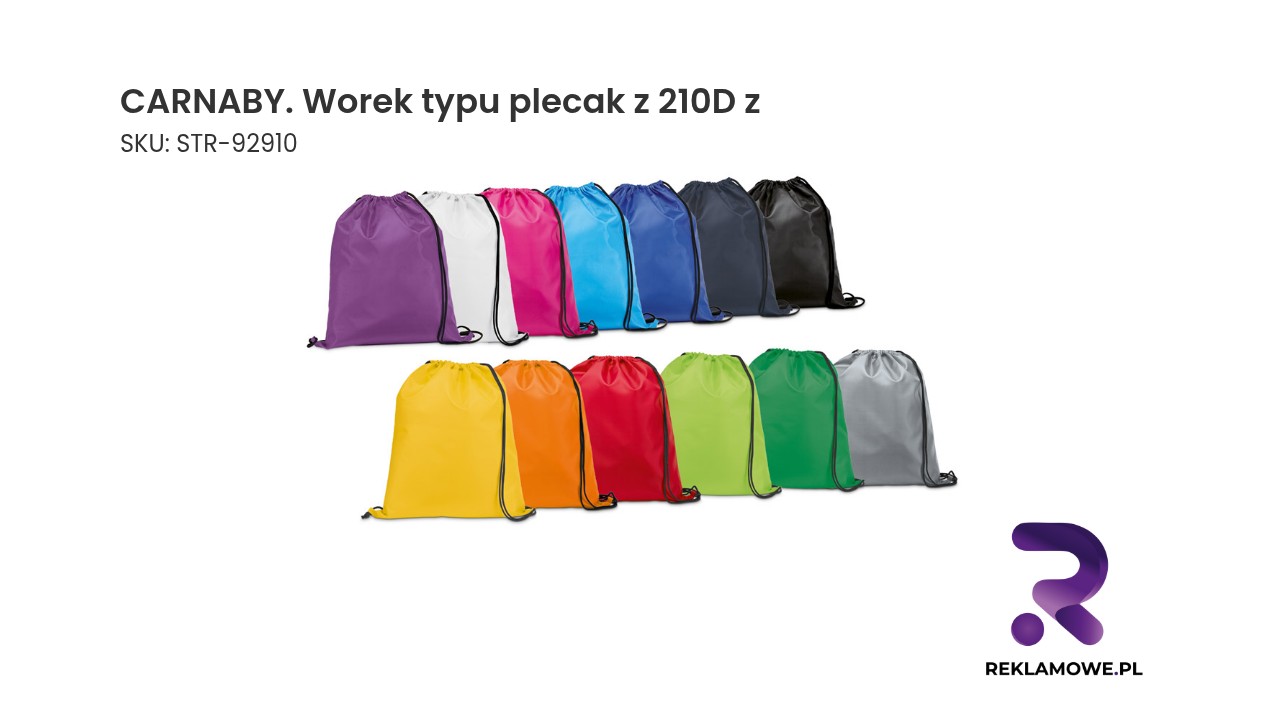 CARNABY worek plecakowy z materiału 210D