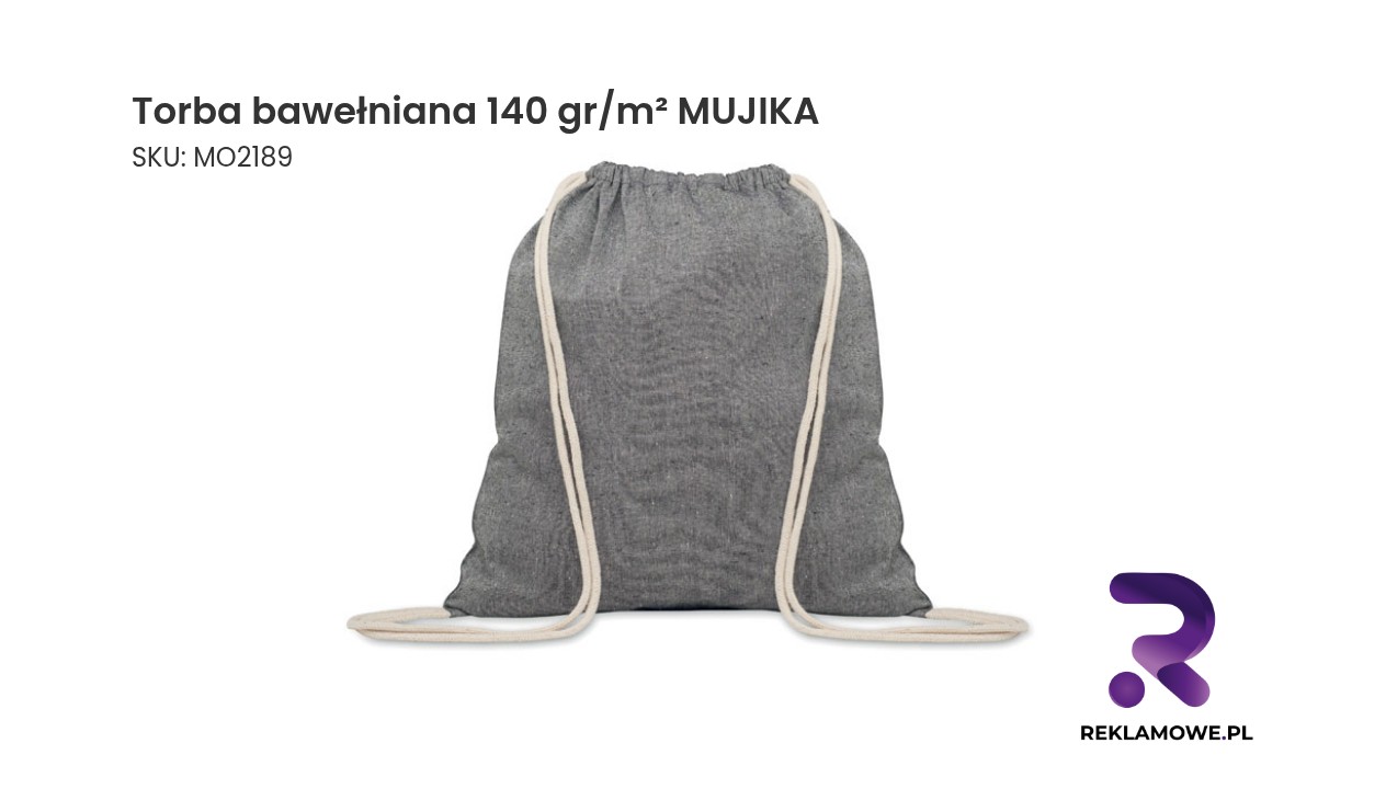 Torba bawełniana MUJIKA o gramaturze 140 gr/m²
