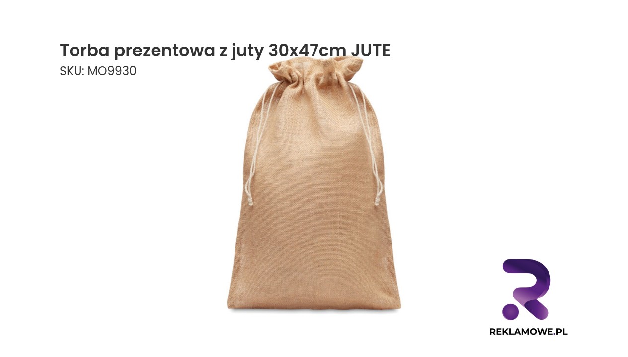 Torba prezentowa z juty 30x47cm JUTE