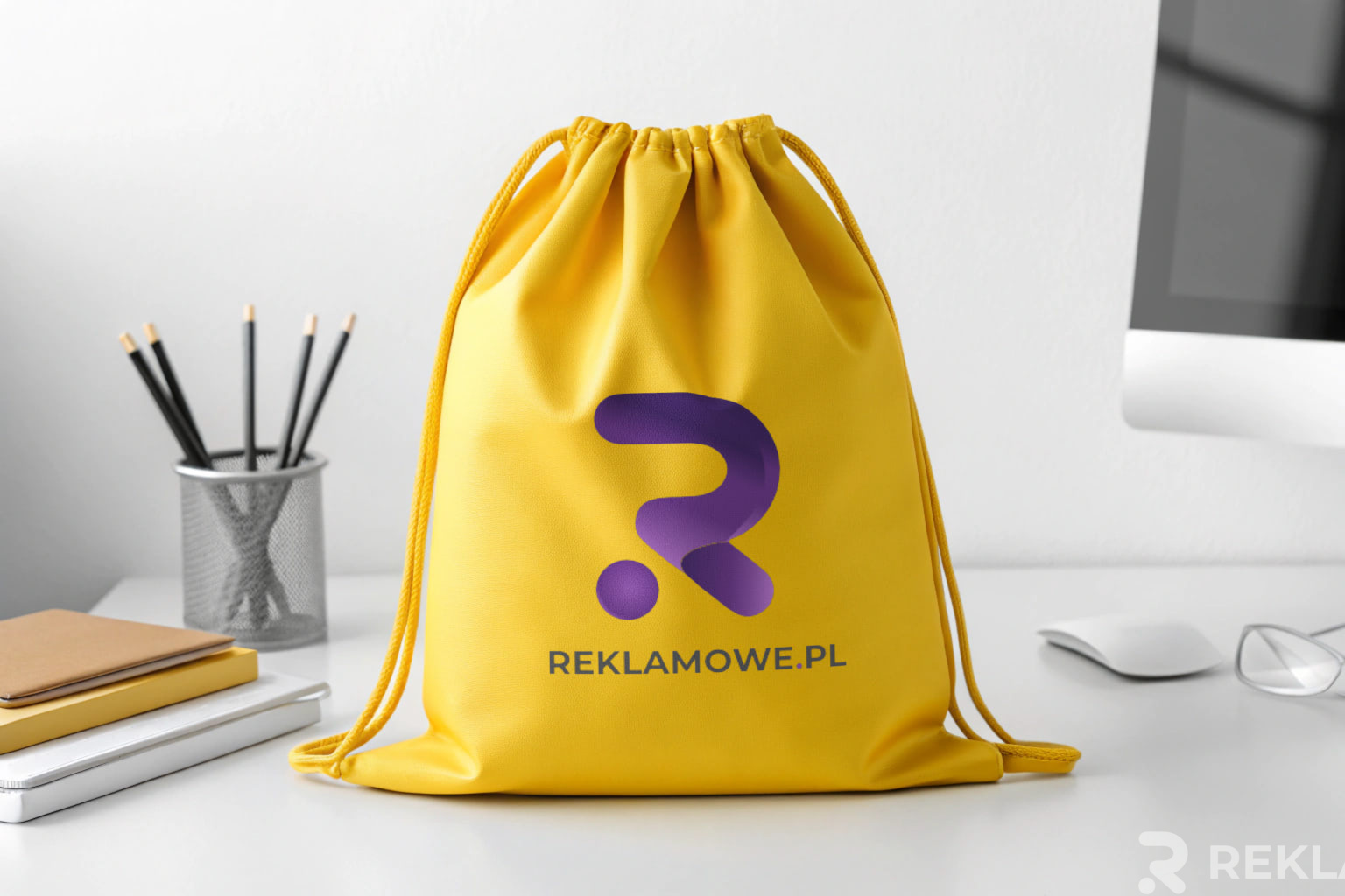 Worki reklamowe używane w kampanii promocyjnej