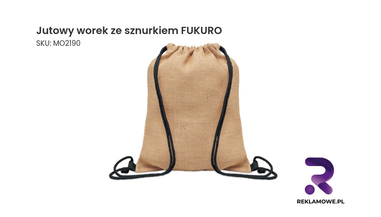 Jutowy worek FUKURO ze sznurkiem
