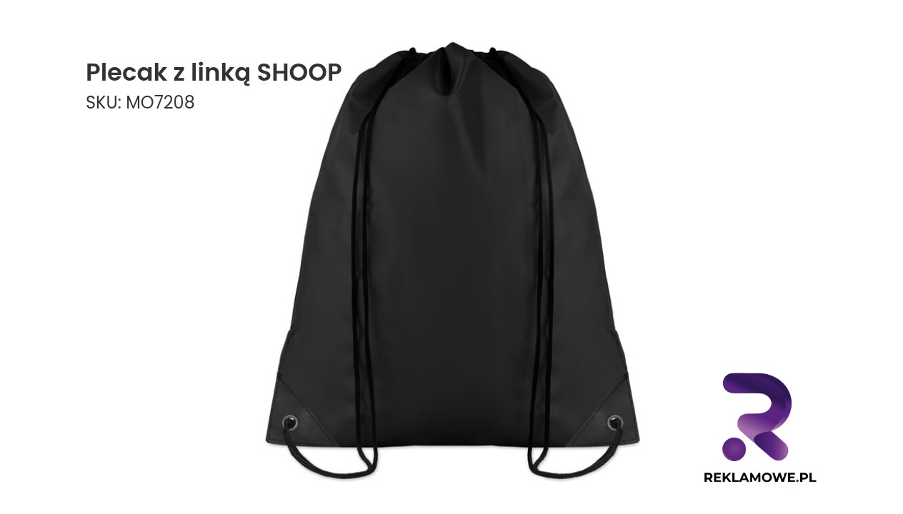 Plecak z linką SHOOP Plecak z linką SHOOP – stylowy plecak produktowy