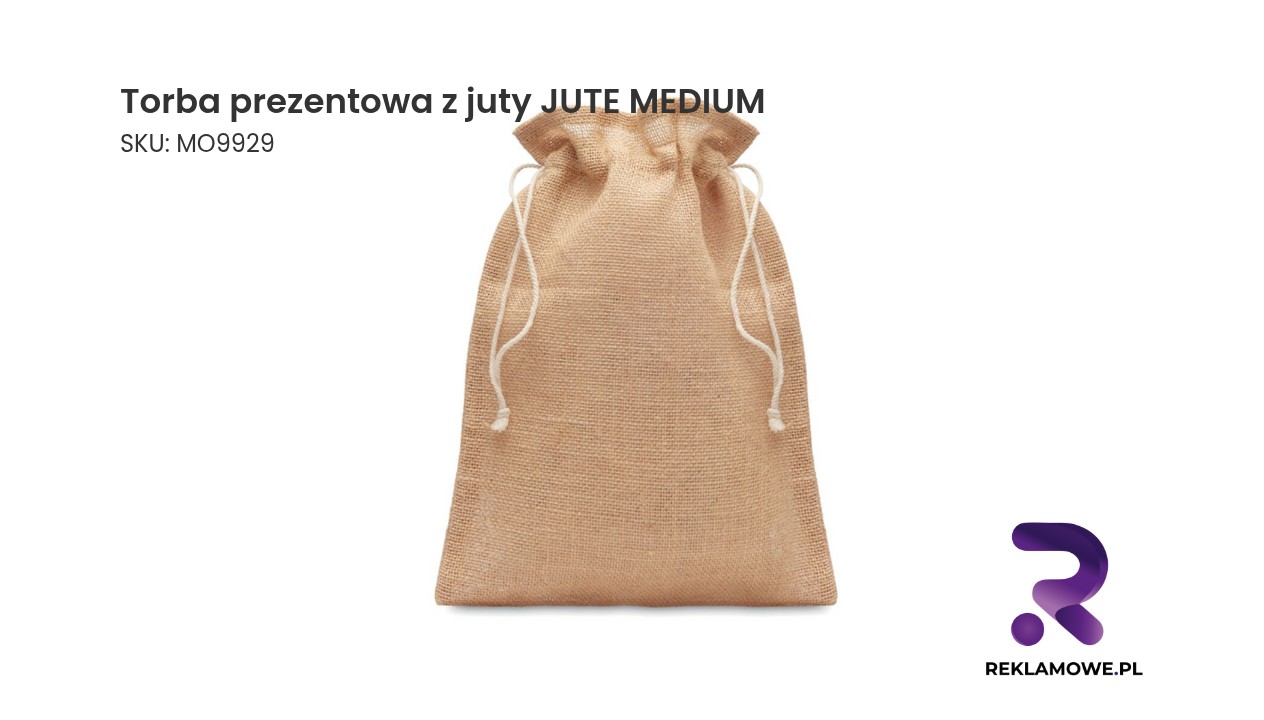 Torba prezentowa z juty JUTE MEDIUM - ekologiczna torba na prezent