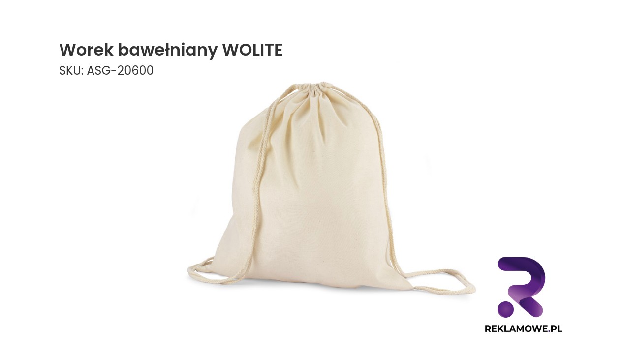 Worek bawełniany WOLITE – ekologiczny worek materiałowy