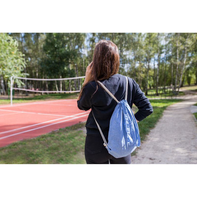 Worek reklamowy worek ze sznurkiem i torba na zakupy z bawełny z recyklingu, 2 w 1 | jamarion V2149_B Worek ze sznurkiem i torba na zakupy z bawełny z recyklingu, 2 w 1 | Jamarion V2149_B