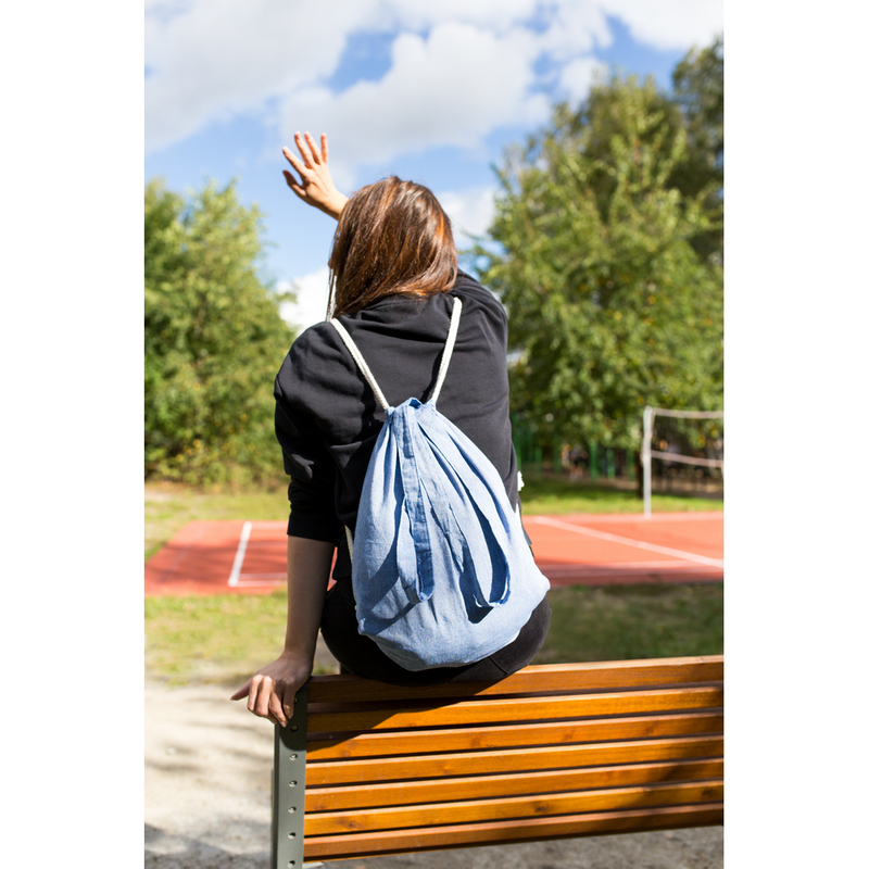 Worek reklamowy worek ze sznurkiem i torba na zakupy z bawełny z recyklingu, 2 w 1 | jamarion V2149_C Worek ze sznurkiem i torba na zakupy z bawełny z recyklingu, 2 w 1 | Jamarion V2149_C