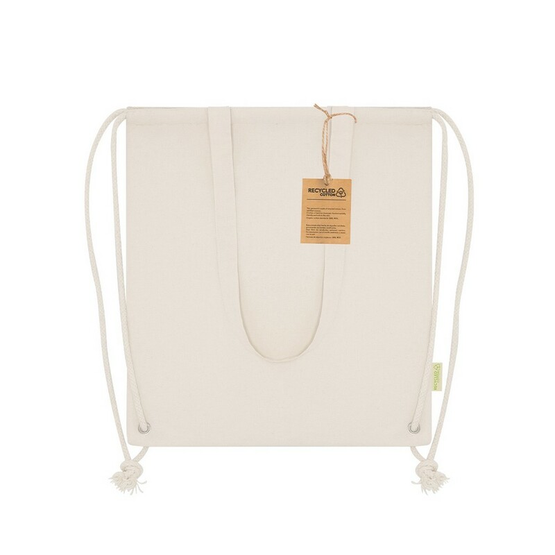 Worek reklamowy worek ze sznurkiem z bawełny z recyklingu VA728-20_AAB02 Worek ze sznurkiem z bawełny z recyklingu VA728-20_AAB02