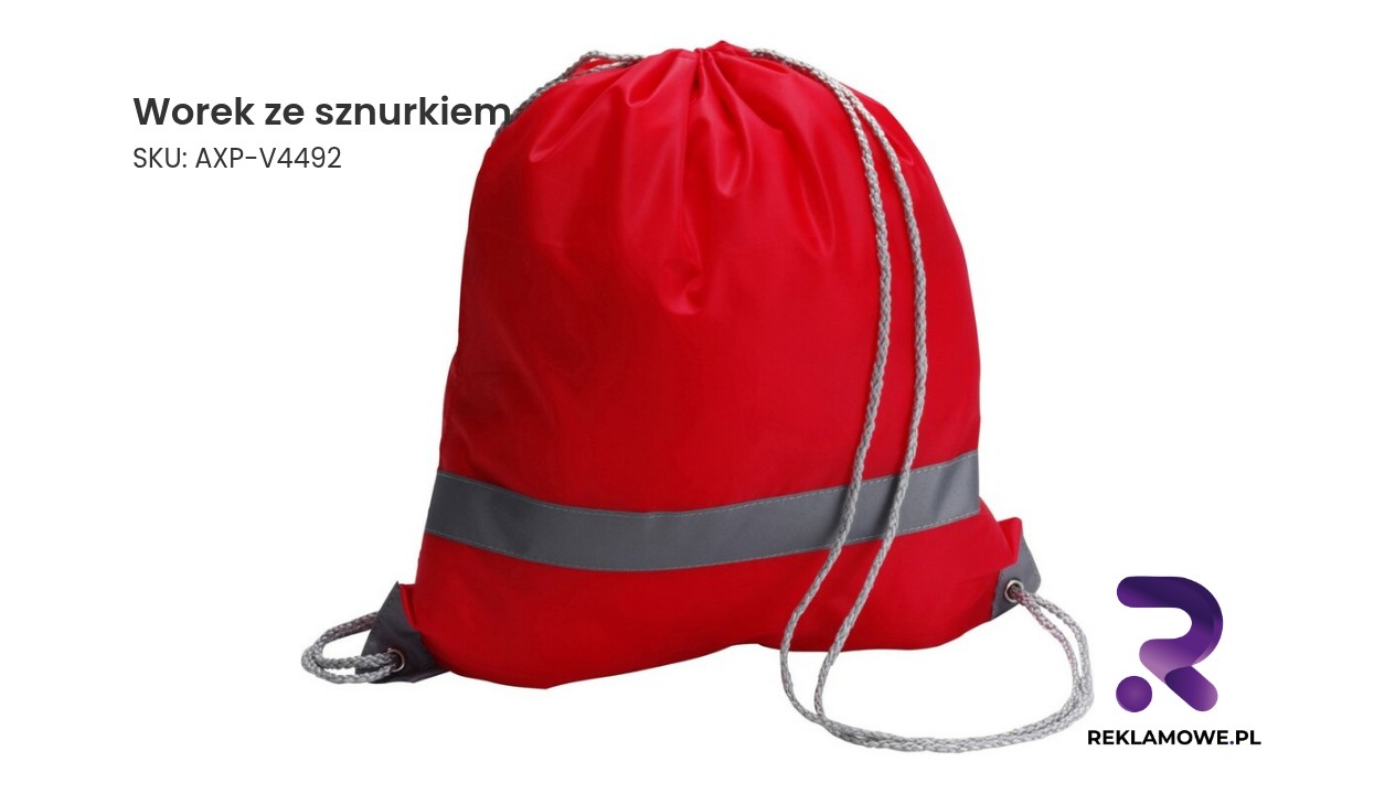 Worek ze sznurkiem w kolorze czerwonym