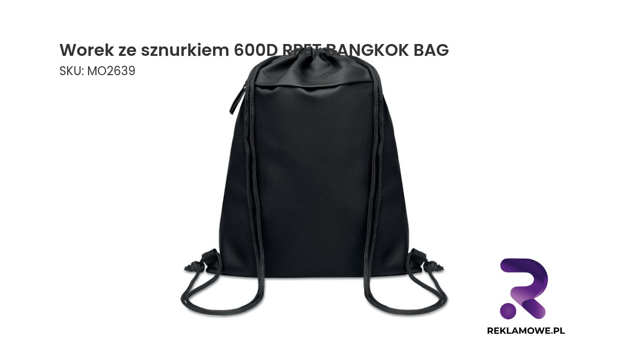 Worek ze sznurkiem 600D RPET Bangkok Bag