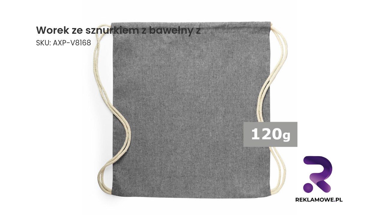 Worek ze sznurkiem wykonany z bawełny