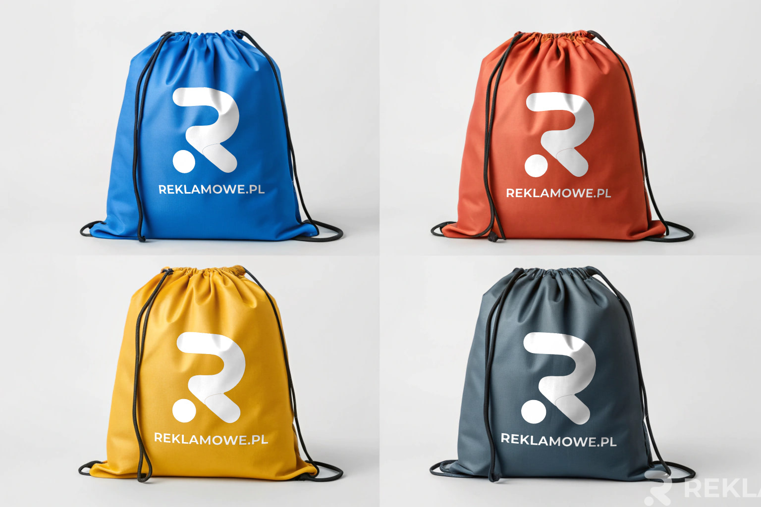 Worki reklamowe używane w lokalnej kampanii